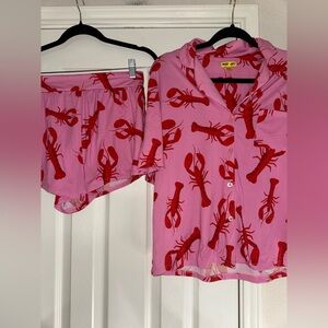 Shady Lady Pink & Red Pajama Set